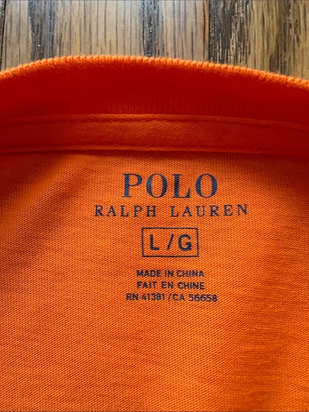 Polo Ralph Lauren sz L orange 100% cotton long sleeve tshirt